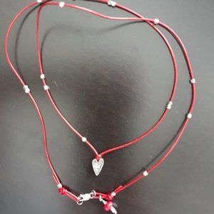 SUNDANCE CATALOG Red Cord Necklace